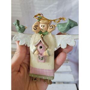 Kurt Adler cherub Angel bird ornament bird house X
